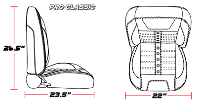 TMI Pro-Classic Truck Seats, Universal Sport, Low Back Bucket, Pair:  Classic Car Interior