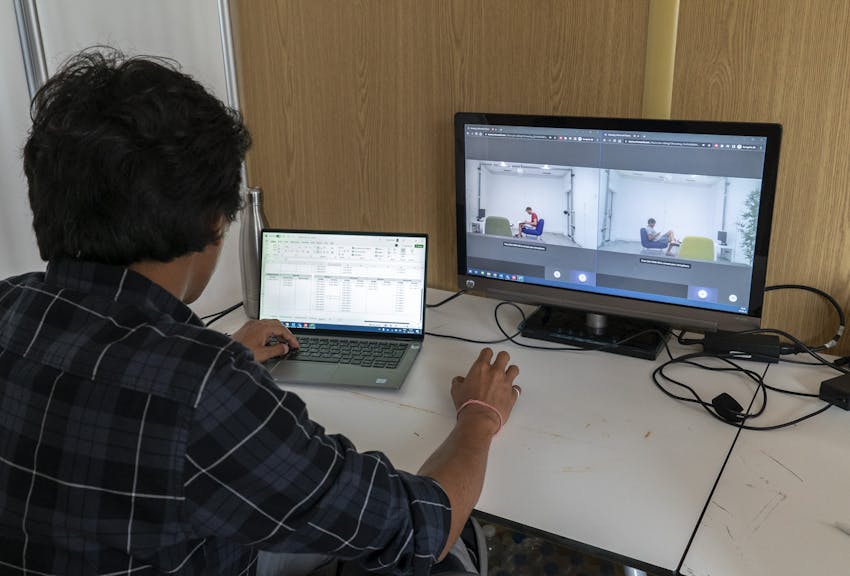 A laboratory for testing comfort, with people inside