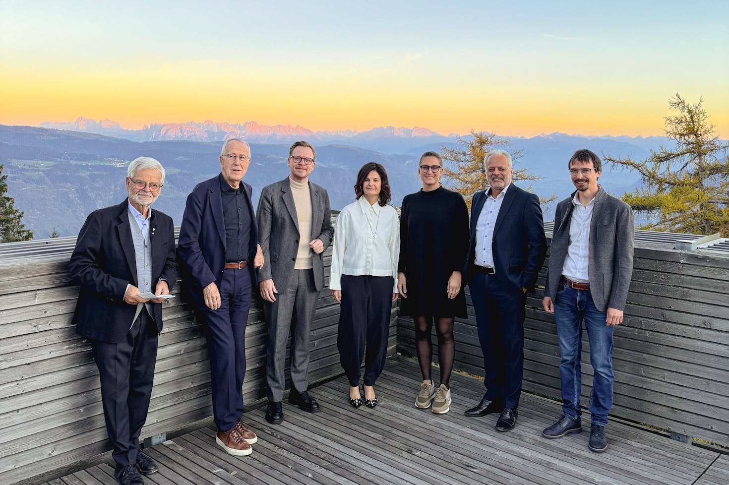 Ulrich Ladurner, Roland Psenner, Markus Gabriel, Sara Canali, Daria Habicher, Harald Pechlaner and Michael de Rachewiltz