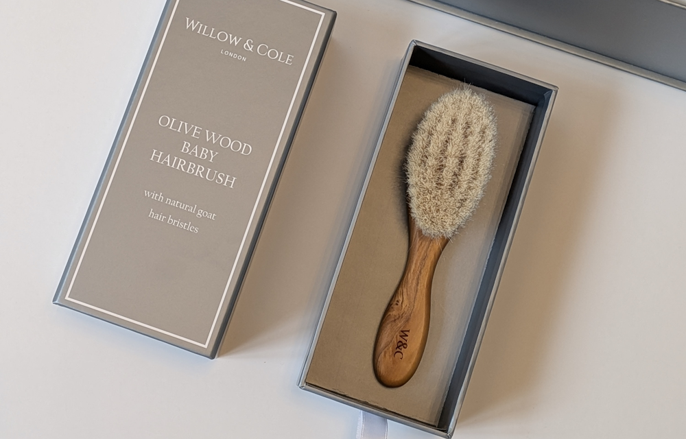 Olivewood and Goat Hair Baby Brush