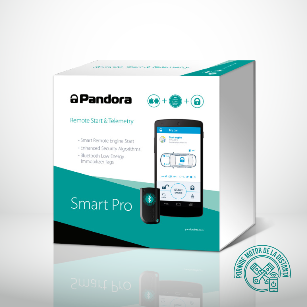 Pandora Smart PRO Sistem de alarma auto prin GSM 3G Bluetooth GPS si conexiuni CAN(modul pornire motor optional)