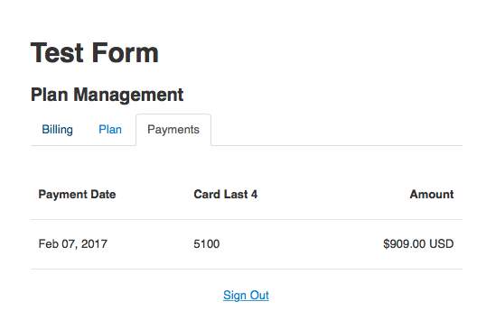 view payment history moonclerk recurring payments