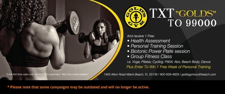 Fitness sample promotions