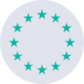 GDPR stars in circle icon