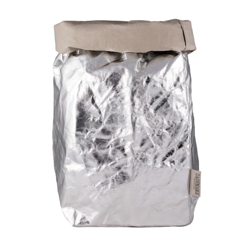 UASHMAMA Paper Bag Metallic XXLarge Grey/Silver