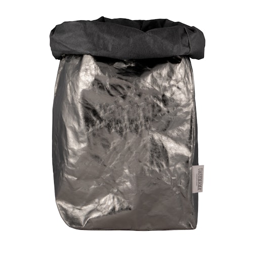 UASHMAMA Paper Bag Metallic XXLarge Dark Grey/Peltro