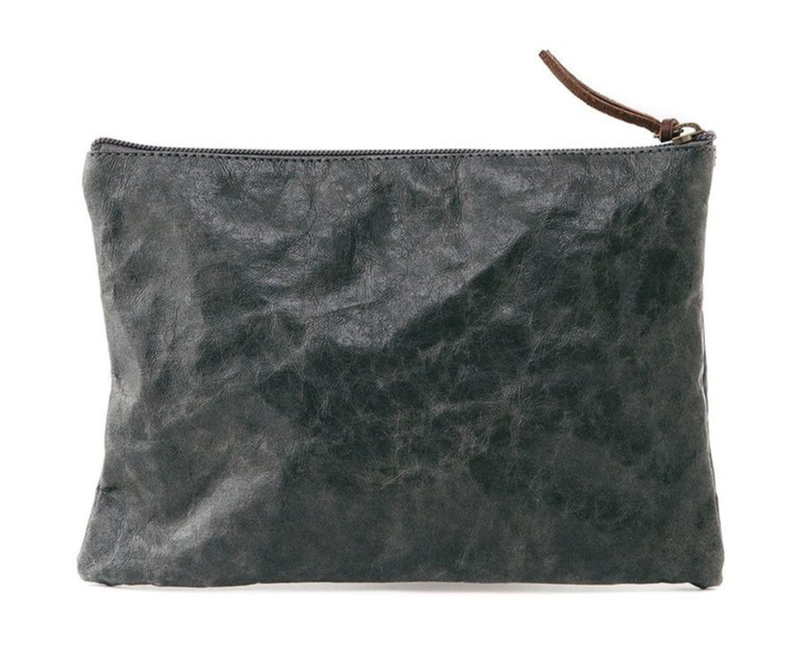 large grey purse