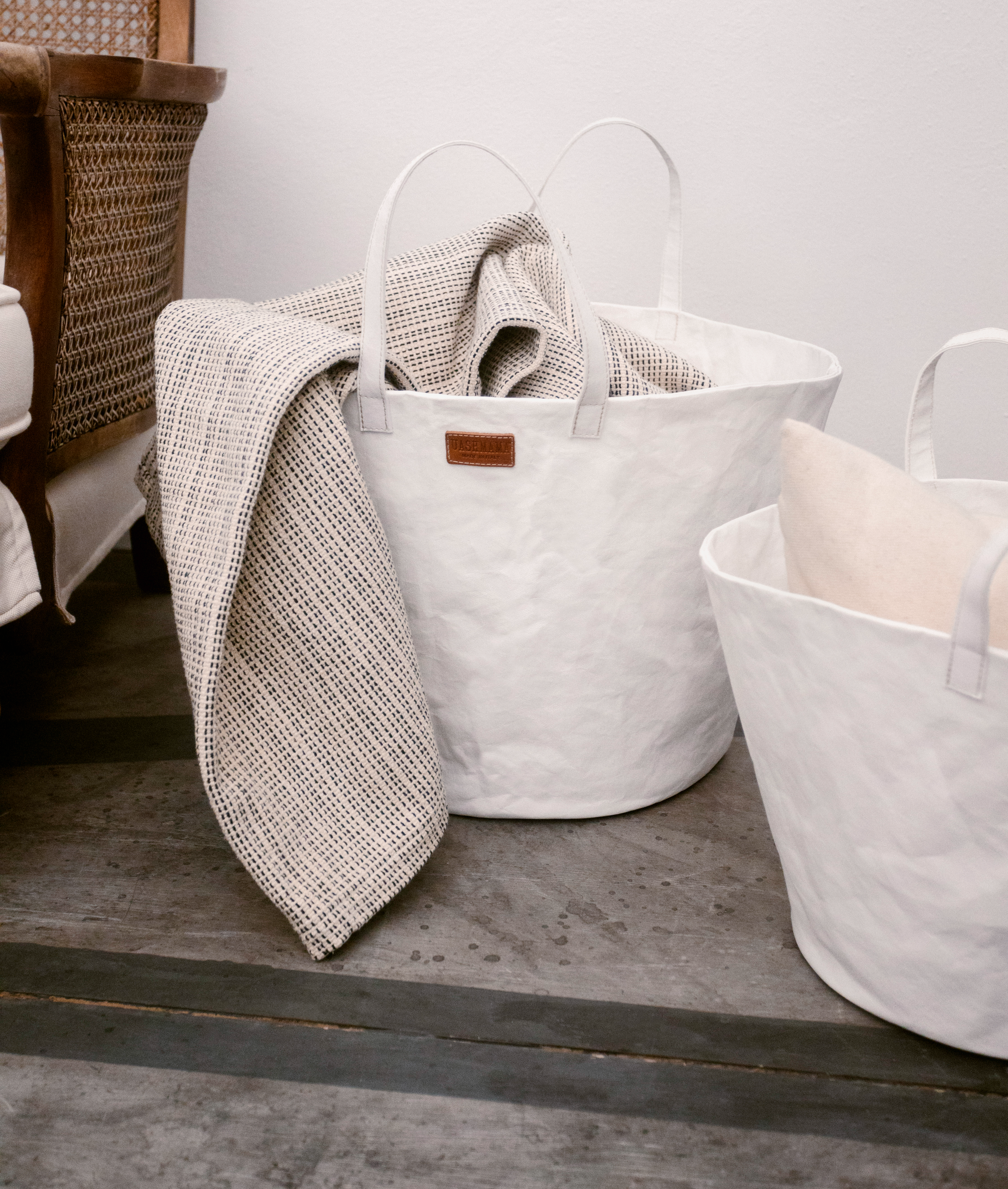 【UASHMAMA】PANIERE BUCKET バケット ロゴ トート バッグ Uashmama Storage Bucket/Basket/Planter/Storage Solution