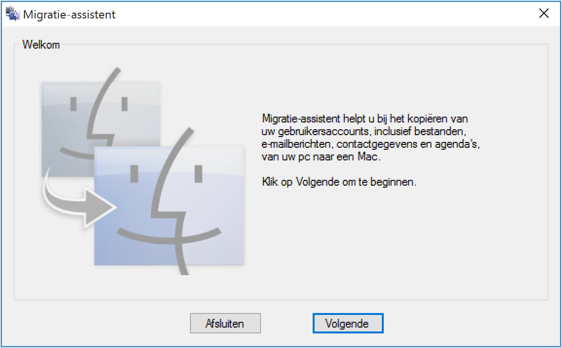 De Migratie-assistent op Windows 10