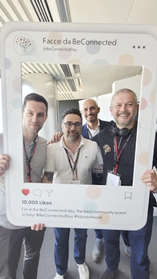Il team di ACS Data Systems al BeConnected Day 11 a Bologna.