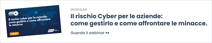 Guarda il webinbar Il rischio cyber per le aziende