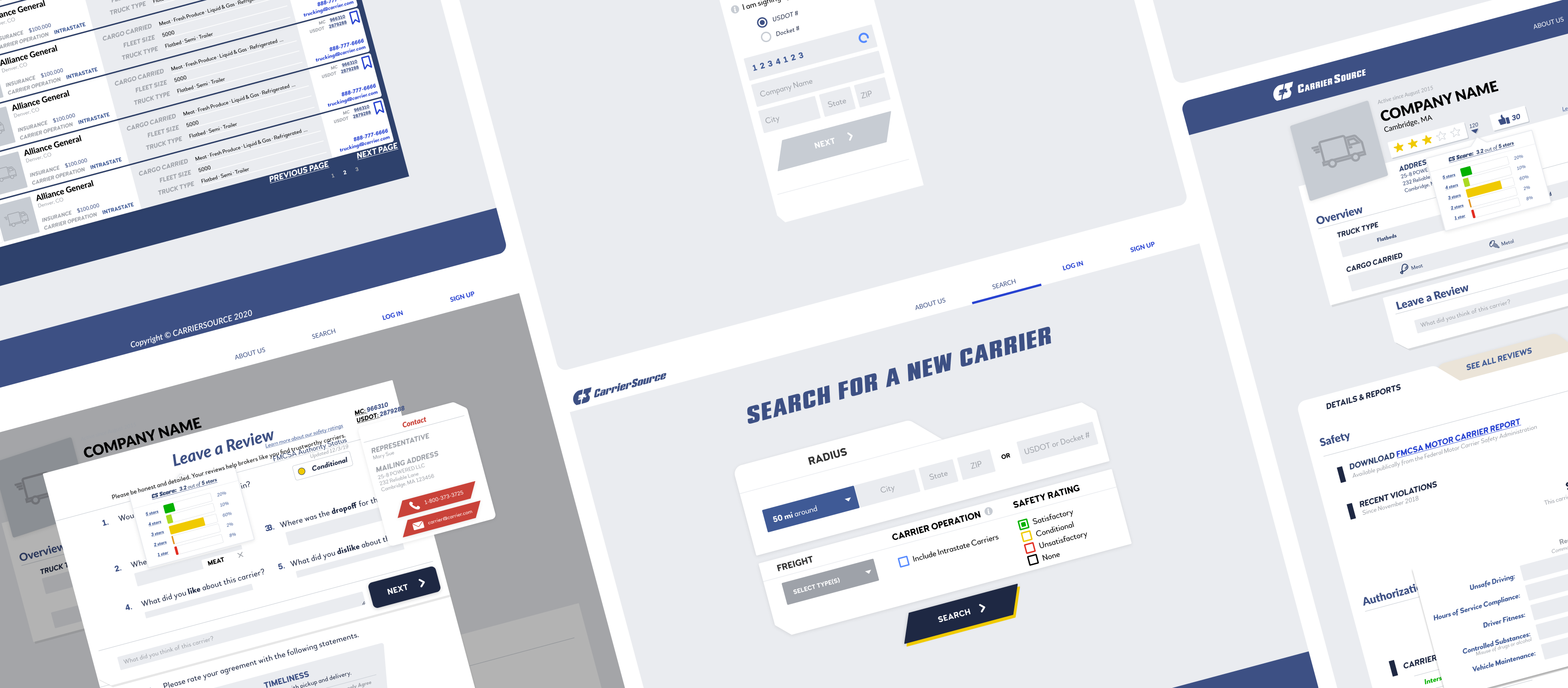 CarrierSource skewed screens