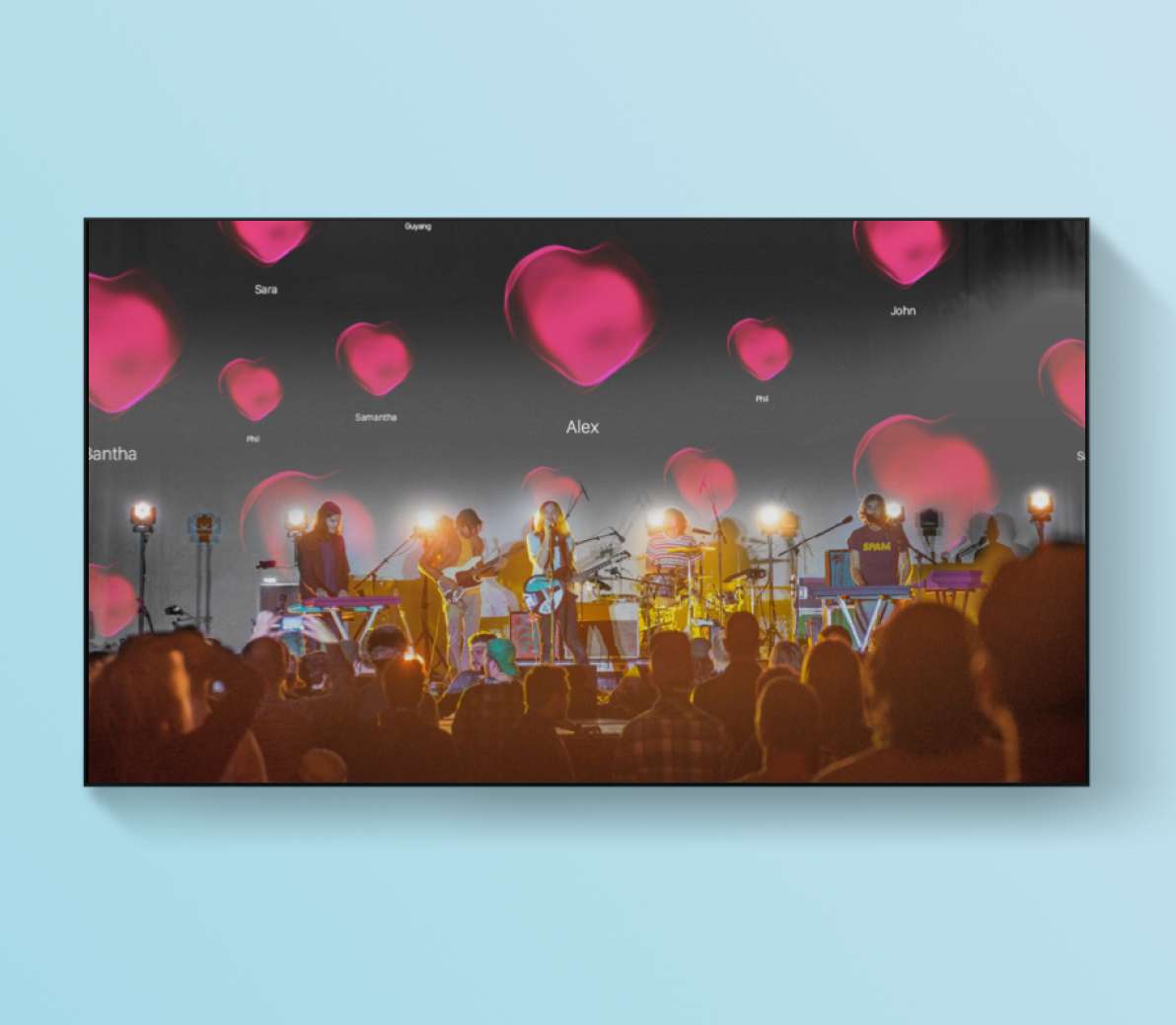 Band performing on-stage