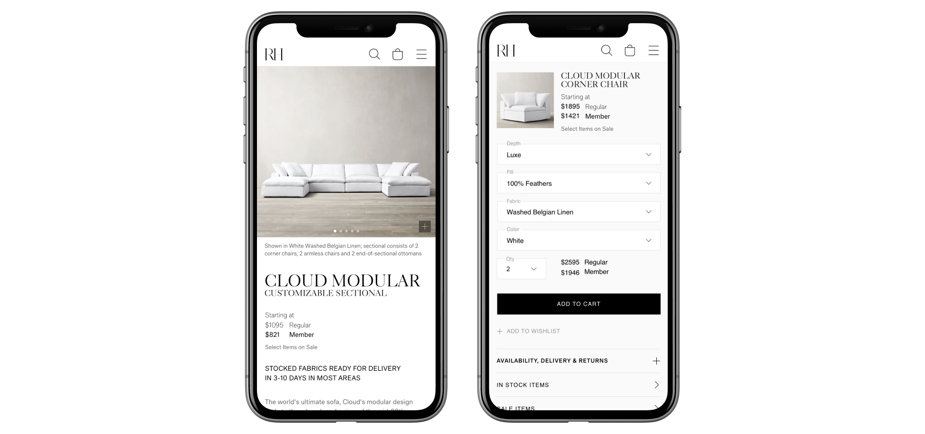 Restoration Hardware mobile