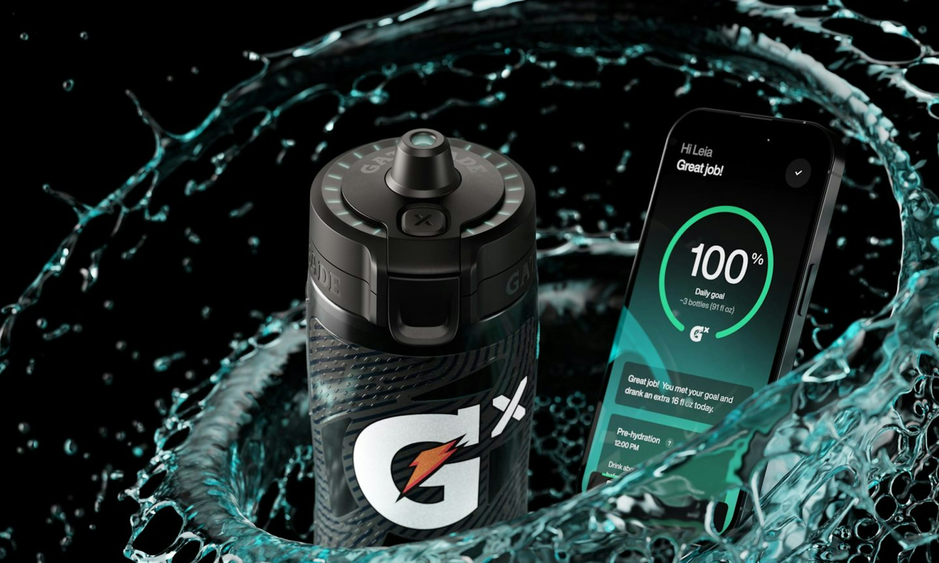 Gatorade Bottle + Hydration App