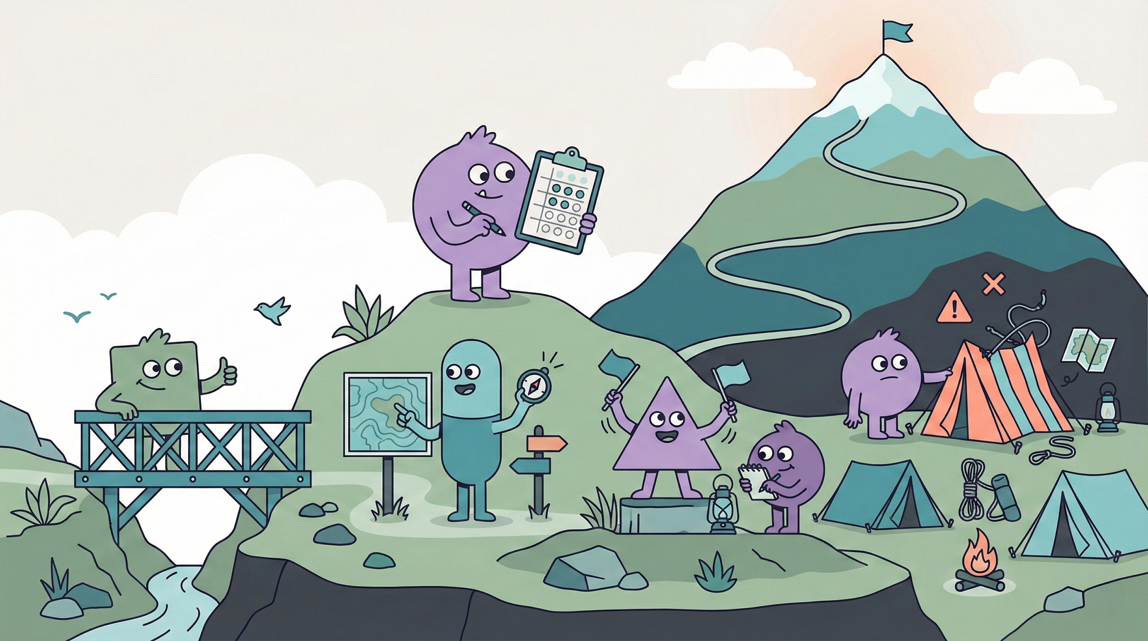 HappyFunCorp Character choosing the right partner based on their needs