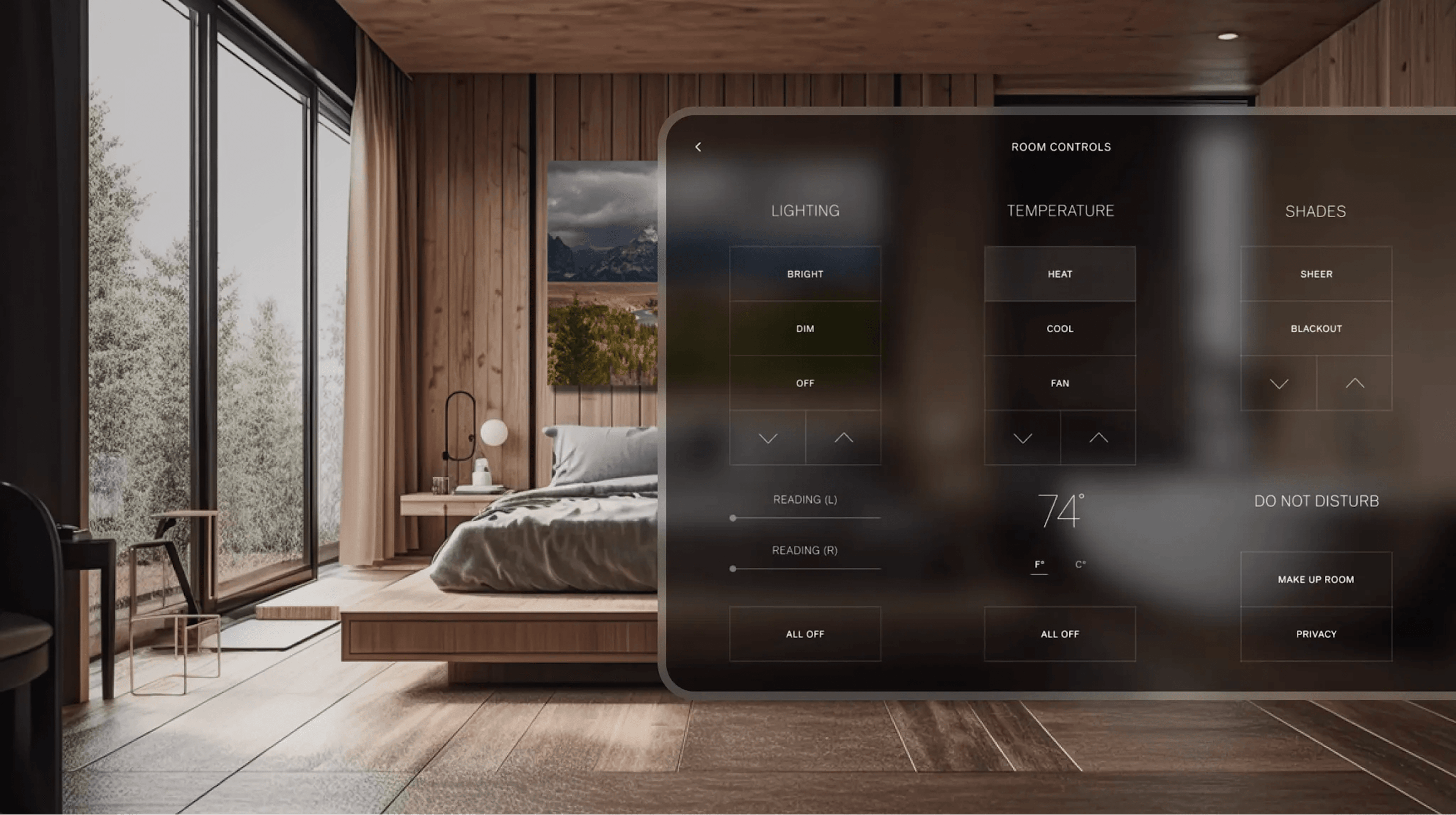 IPad application for hotel room experience