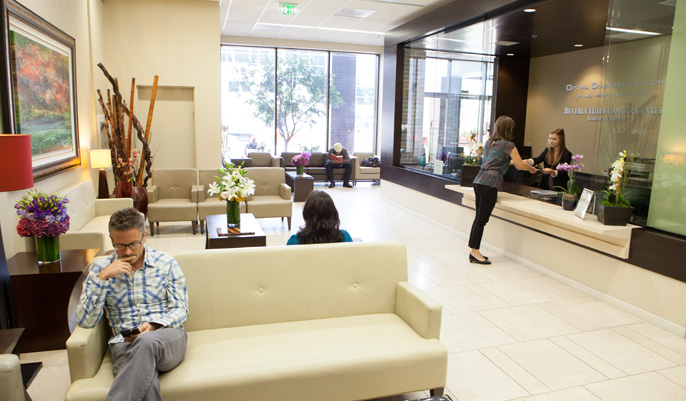 Beverly Hills Cancer Center building lobby