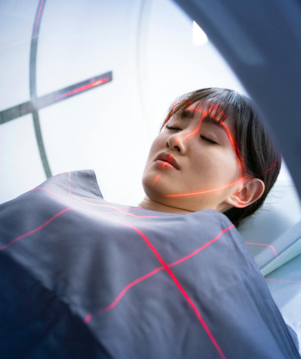 Patient getting a CT-Scan done