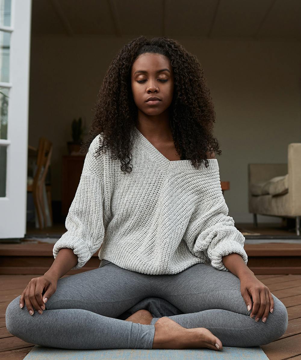 Woman meditating
