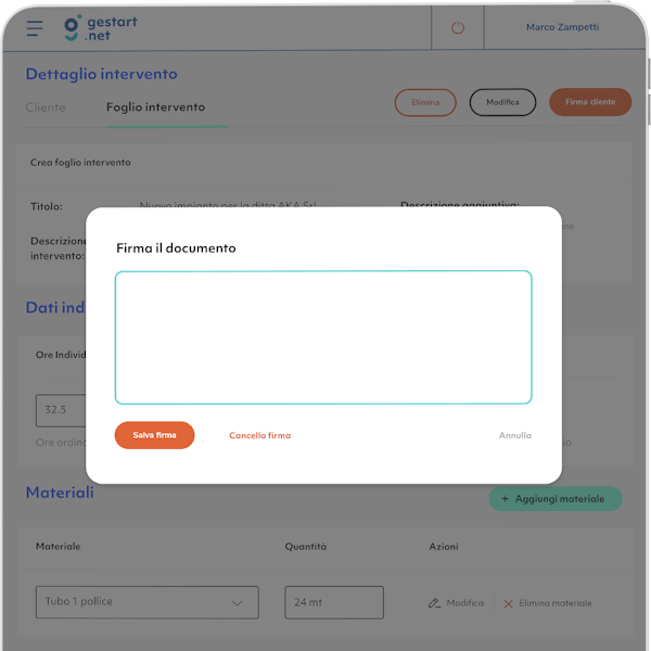 mockup tablet gestart firma digitale