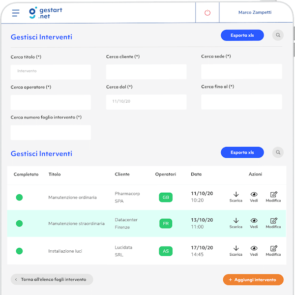 Mockup tablet export xls