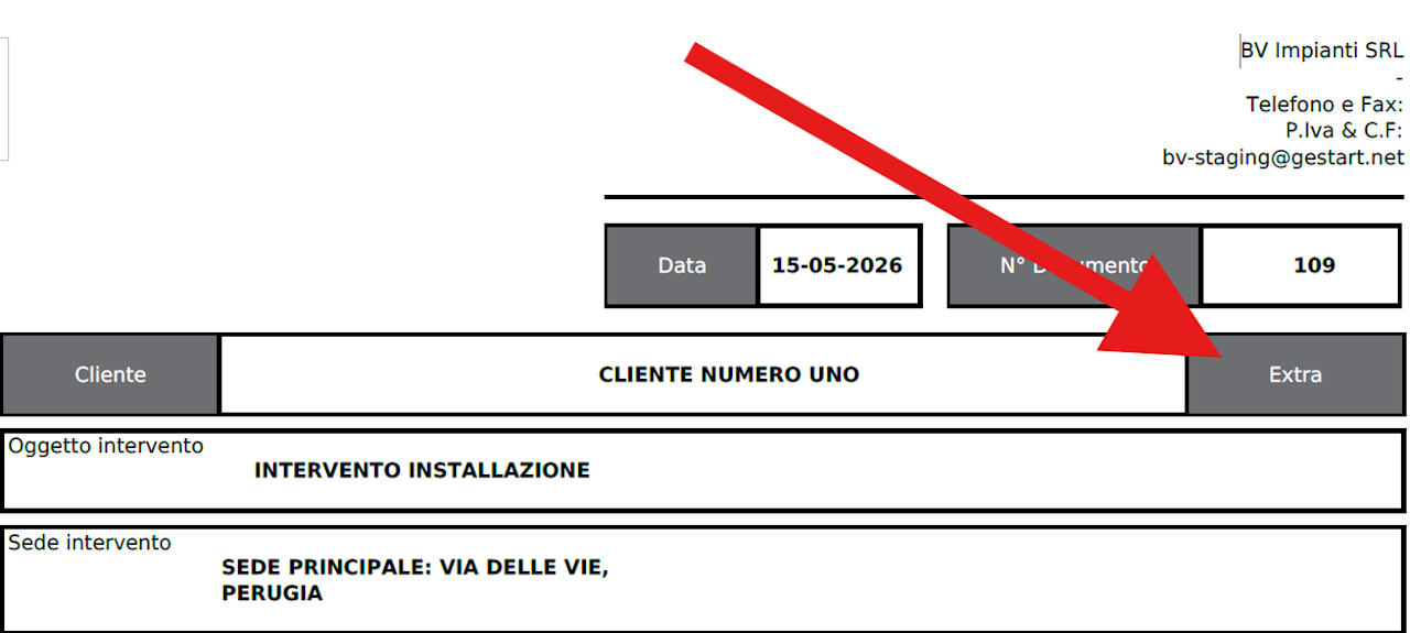 tag Extra PDF foglio intervento