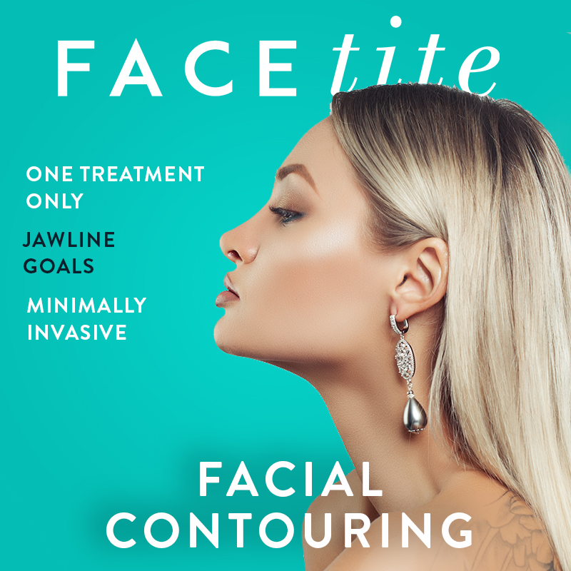 Facetite promotion with blonde woman