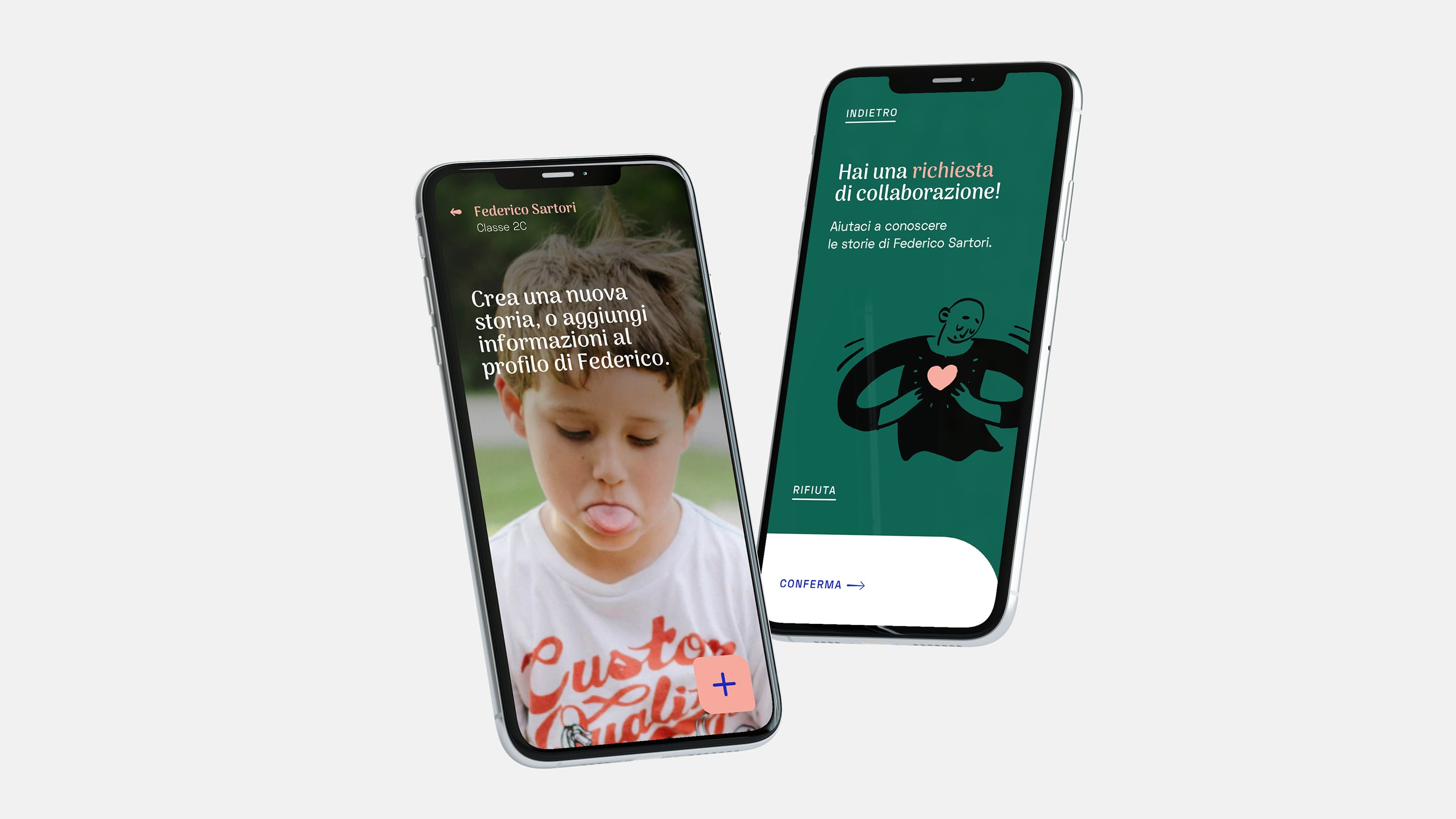 Screens of the AIDA app.