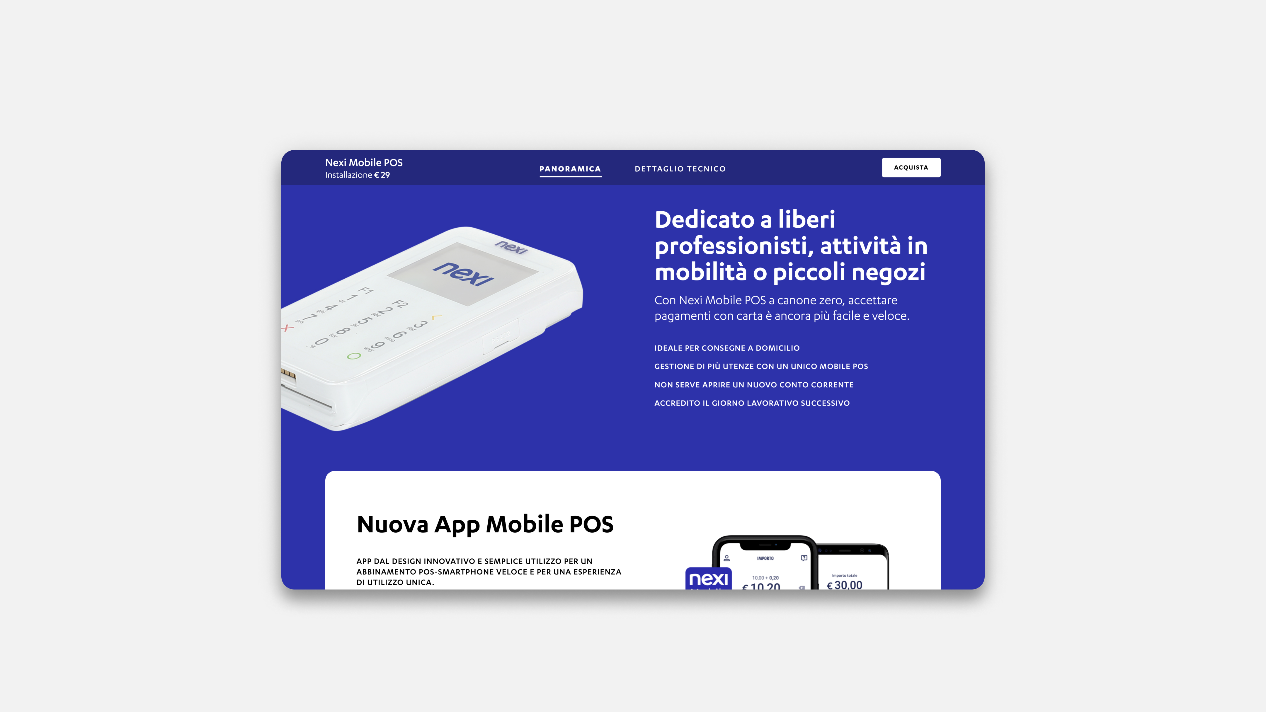 Nexi Shop's product page