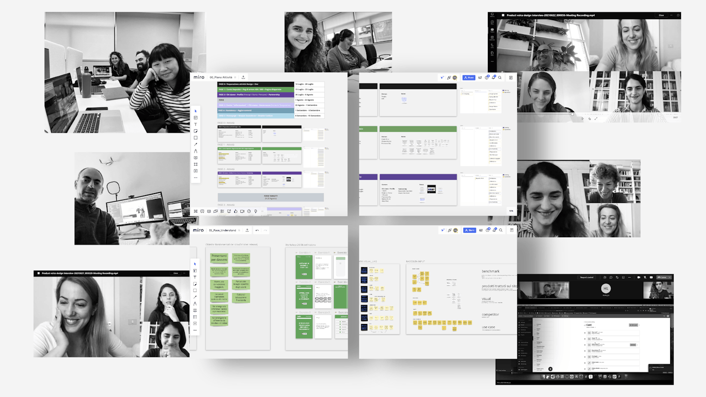 Some intermediate deliverables, like blueprints, and photos from the team
