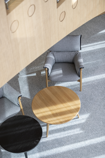 Top view of one of the relaxation areas of the studio