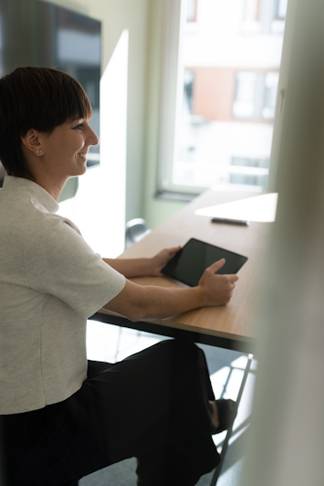 A person in the meeting room