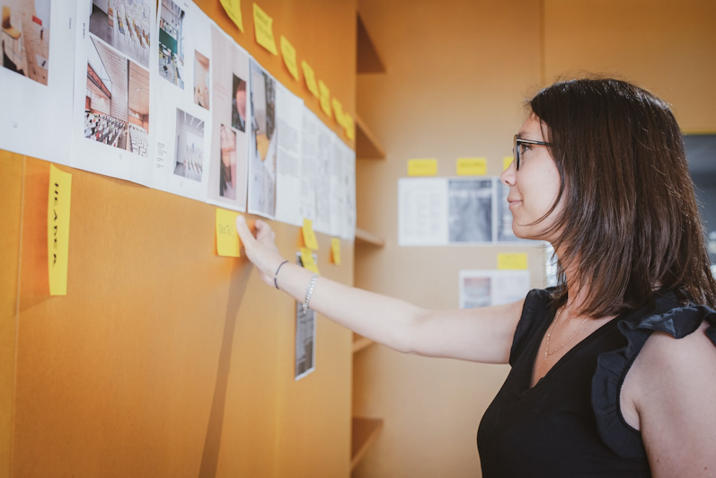 A person during the analysis and research phase of a project