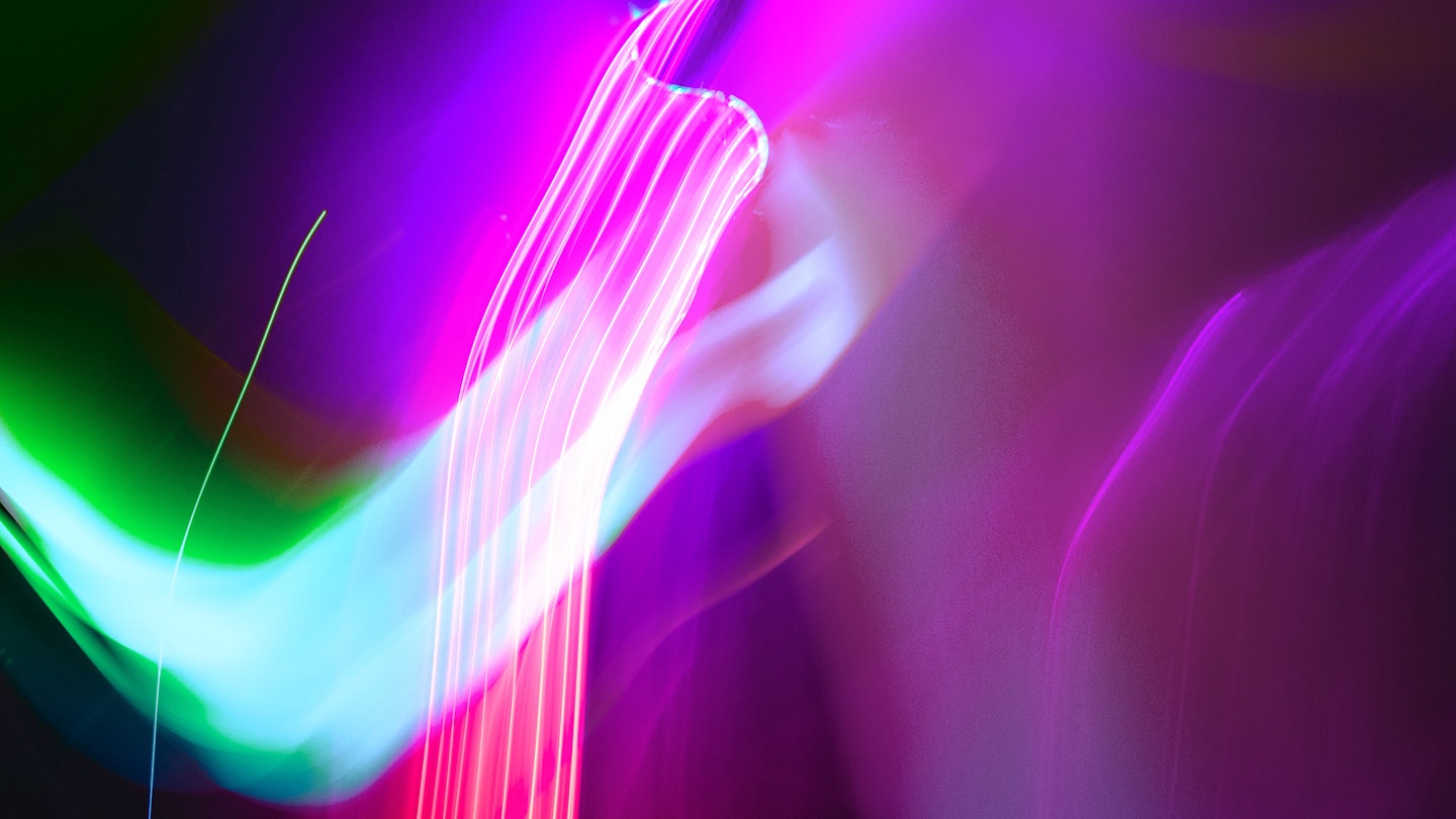 Green and pink abstract lighting effect