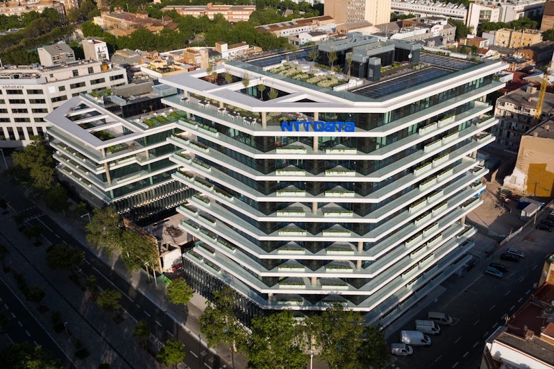 Outside view of NTT DATA Barcelona building