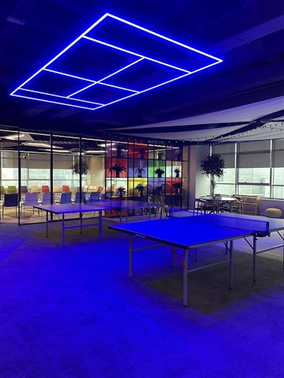 Pingpong area in the Madrid studio