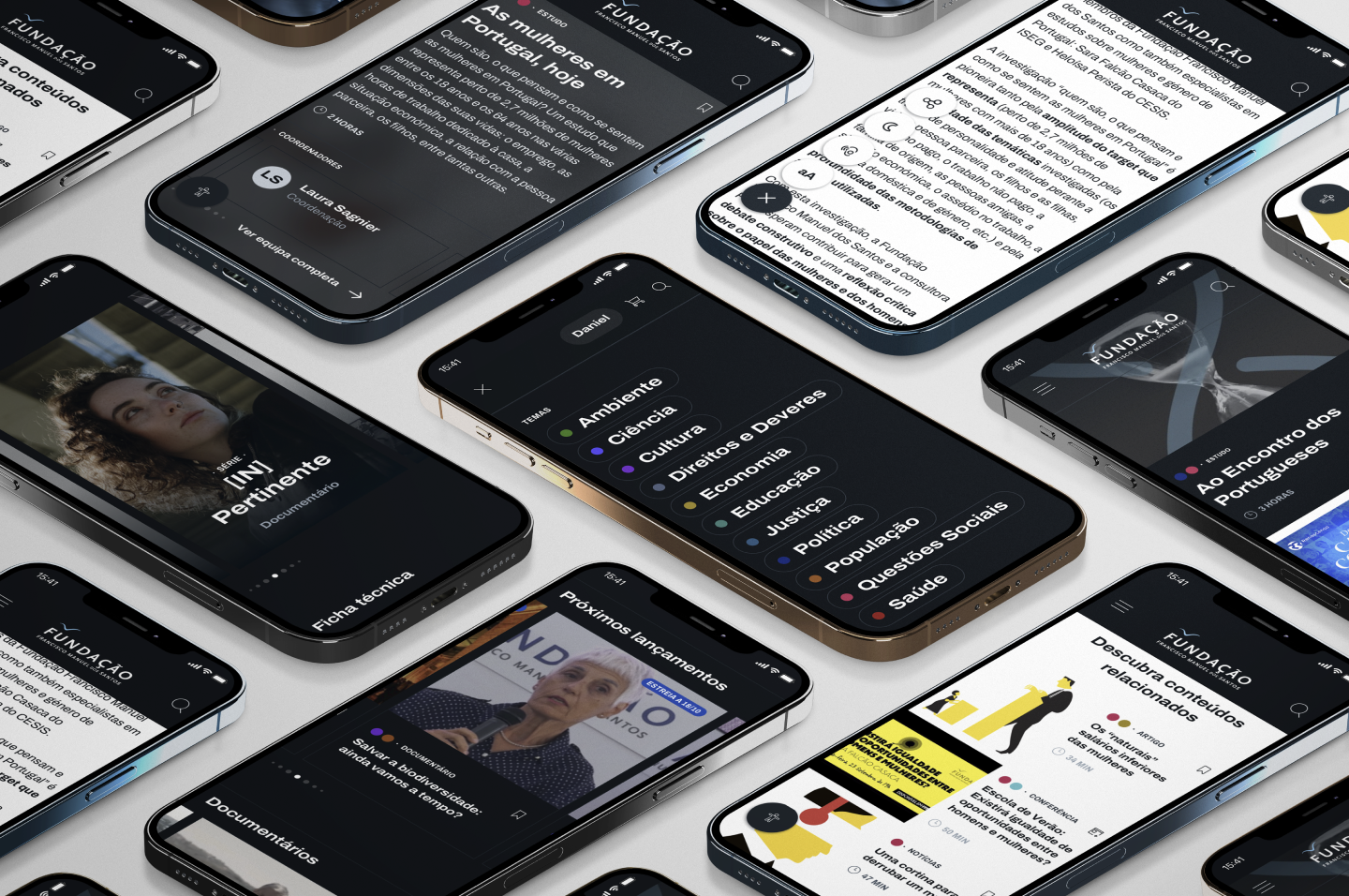 Selection of FFMS app screens