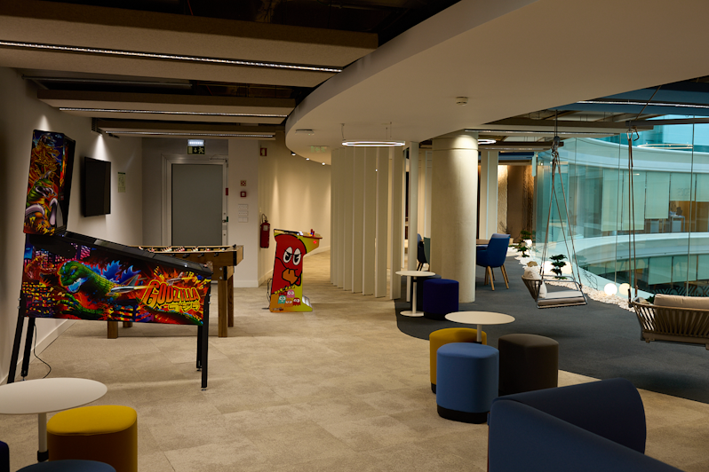 Break area with games