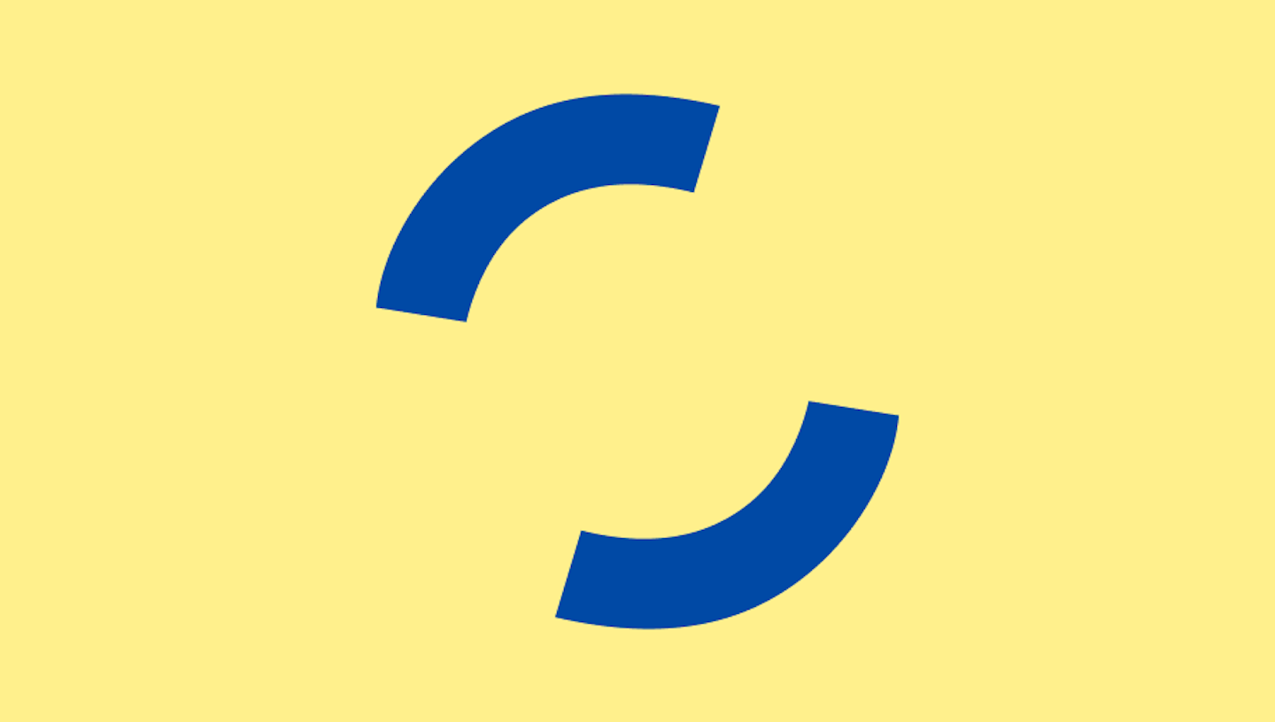 Ingood Logo featuring blue curves on light yellow background