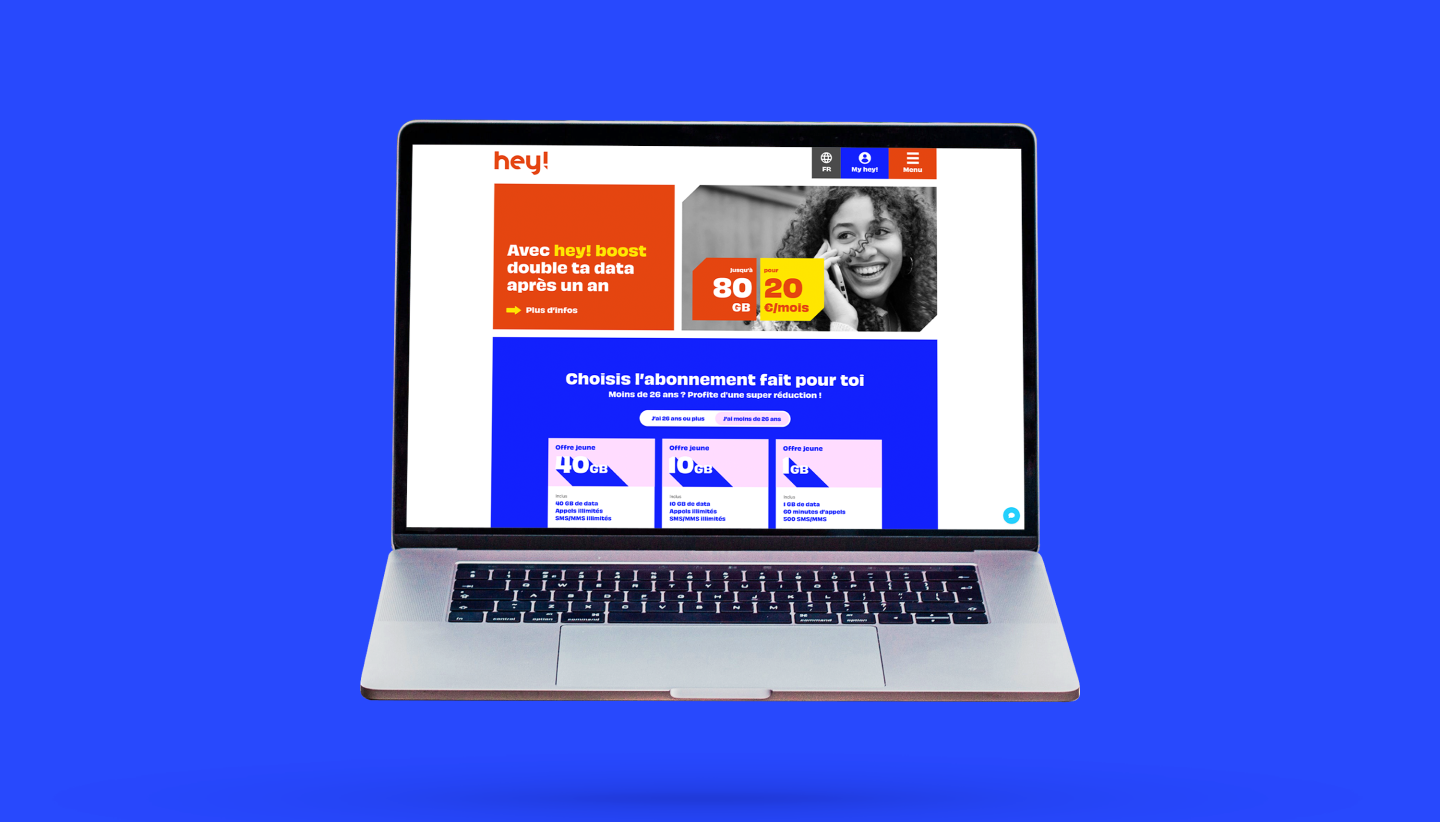 hey website mocked up on a macbook