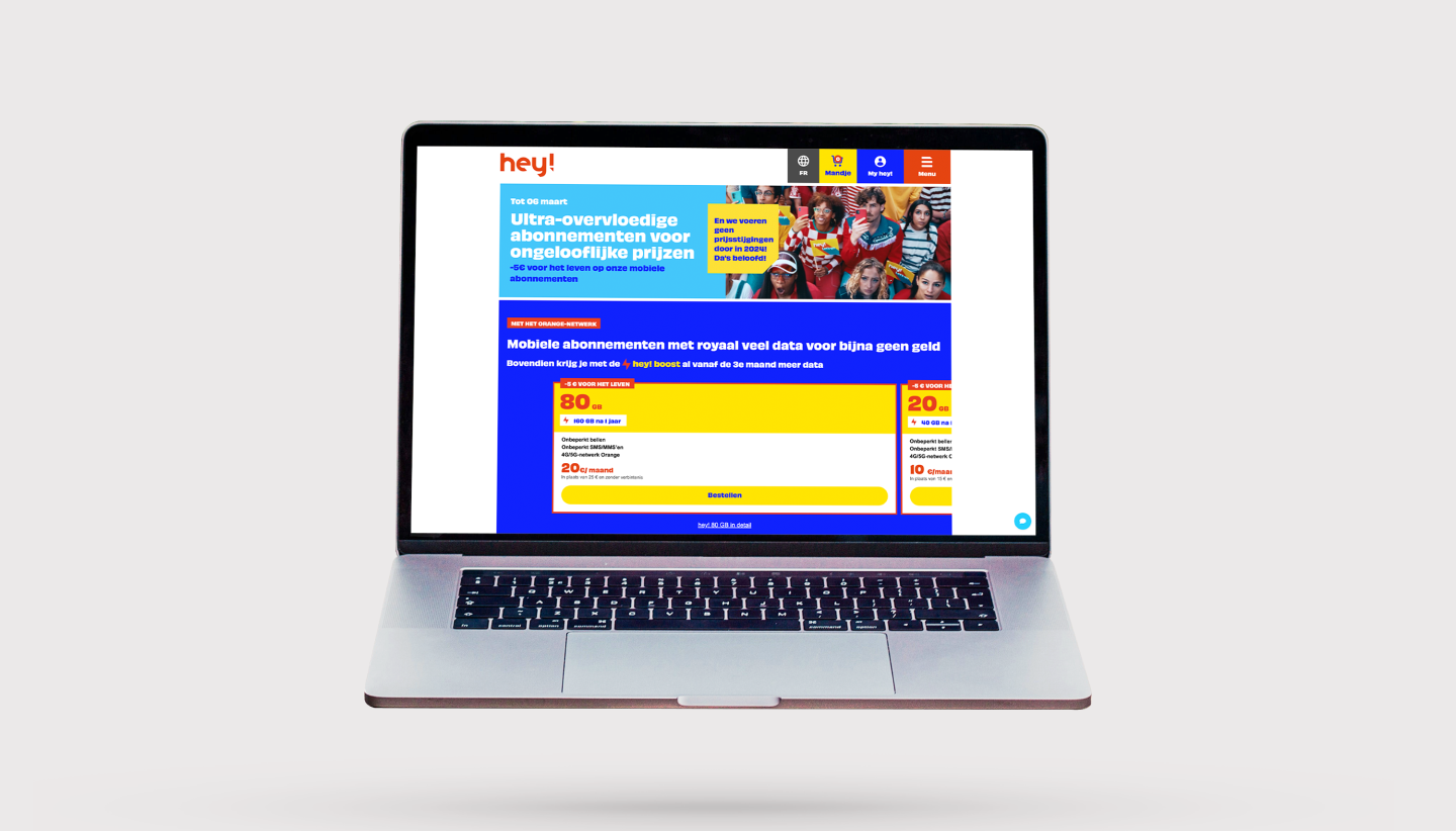 hey! website mocked up on macbook