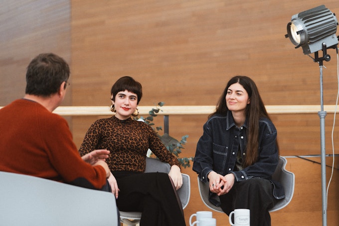 Having a conversation at the Action at the Club de Creatividad 2025.