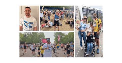 Trio of supporters make a marathon effort for Stick ‘n’ Step