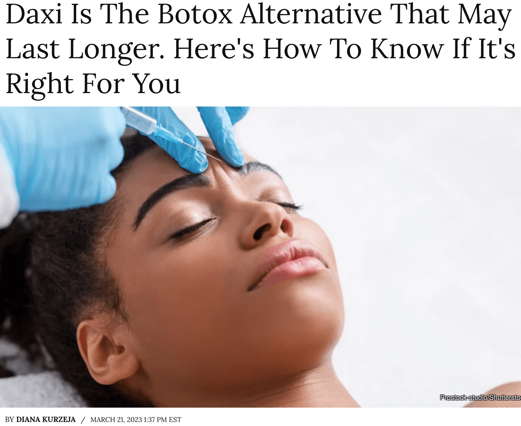 JUVA Skin & Laser Center Blog | Daxi Is The Botox Alternative That May Last Longer. Here's How To Know If It's Right For You