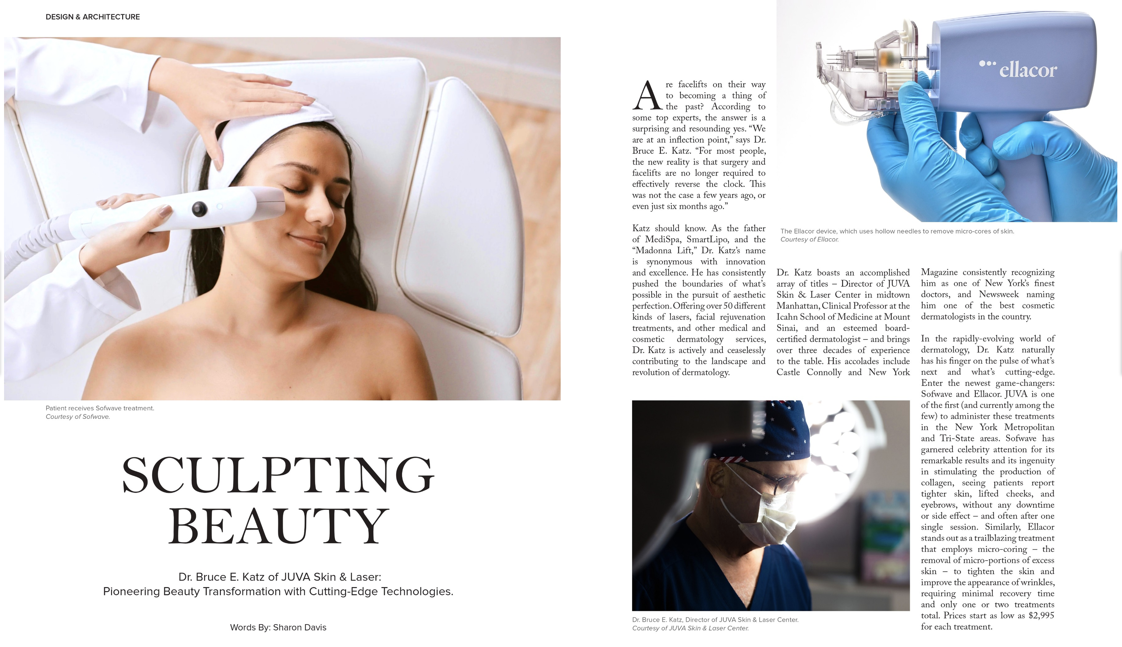 JUVA Skin & Laser Center Blog | Dr. Bruce Katz was featured in Private Air Luxury Homes Magazine about Sculpting Beauty.