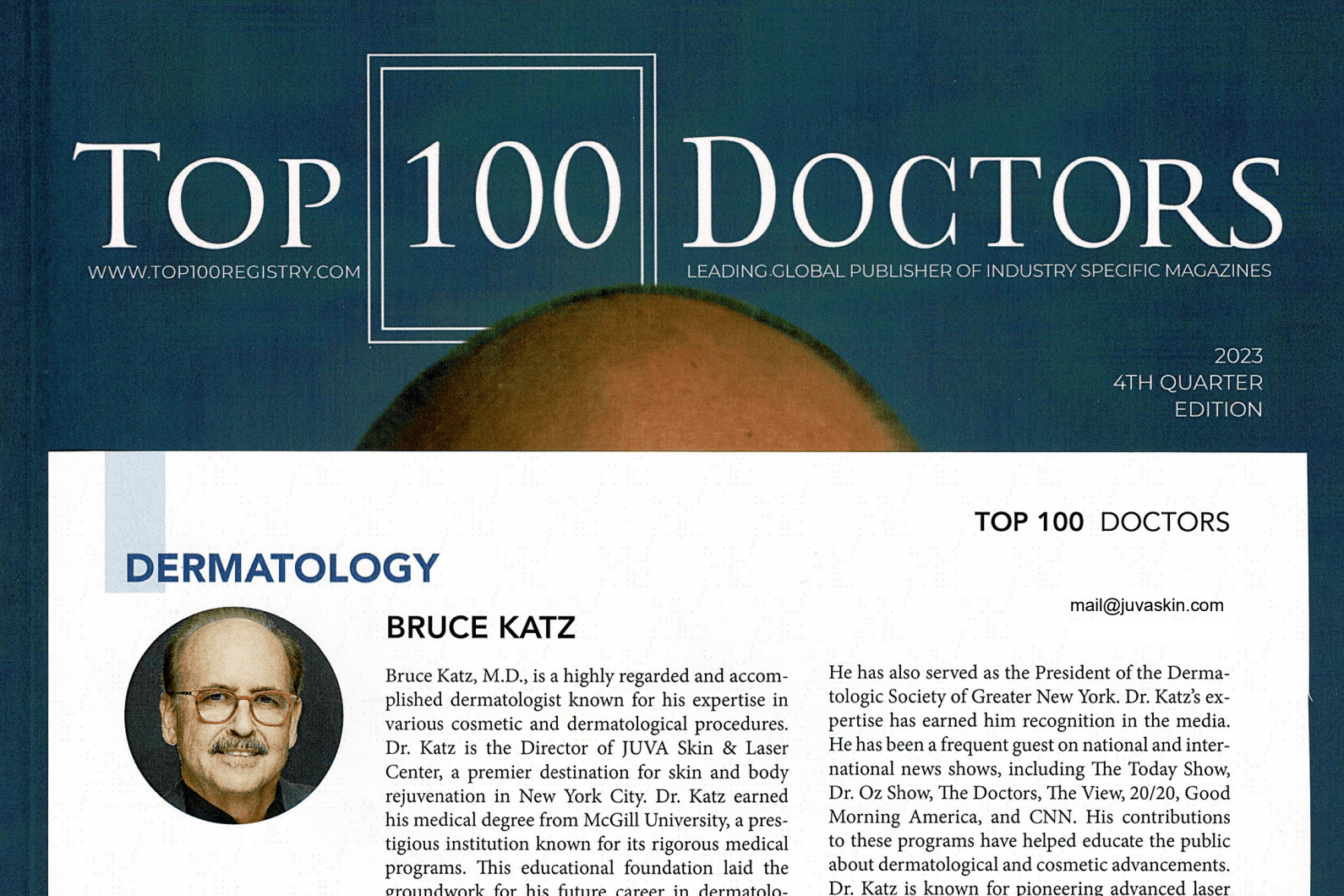 JUVA Skin & Laser Center Blog | Top 100 Doctors Dermatology 2023 4th Quarter