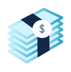 Illustration of stack of money