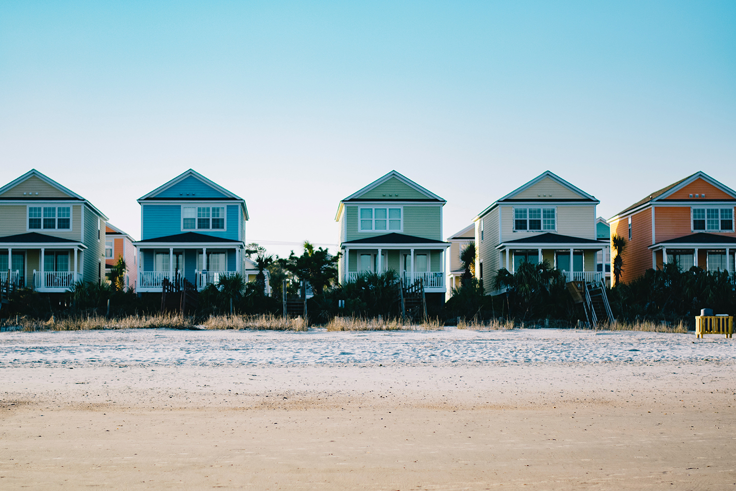 Row of beach houses