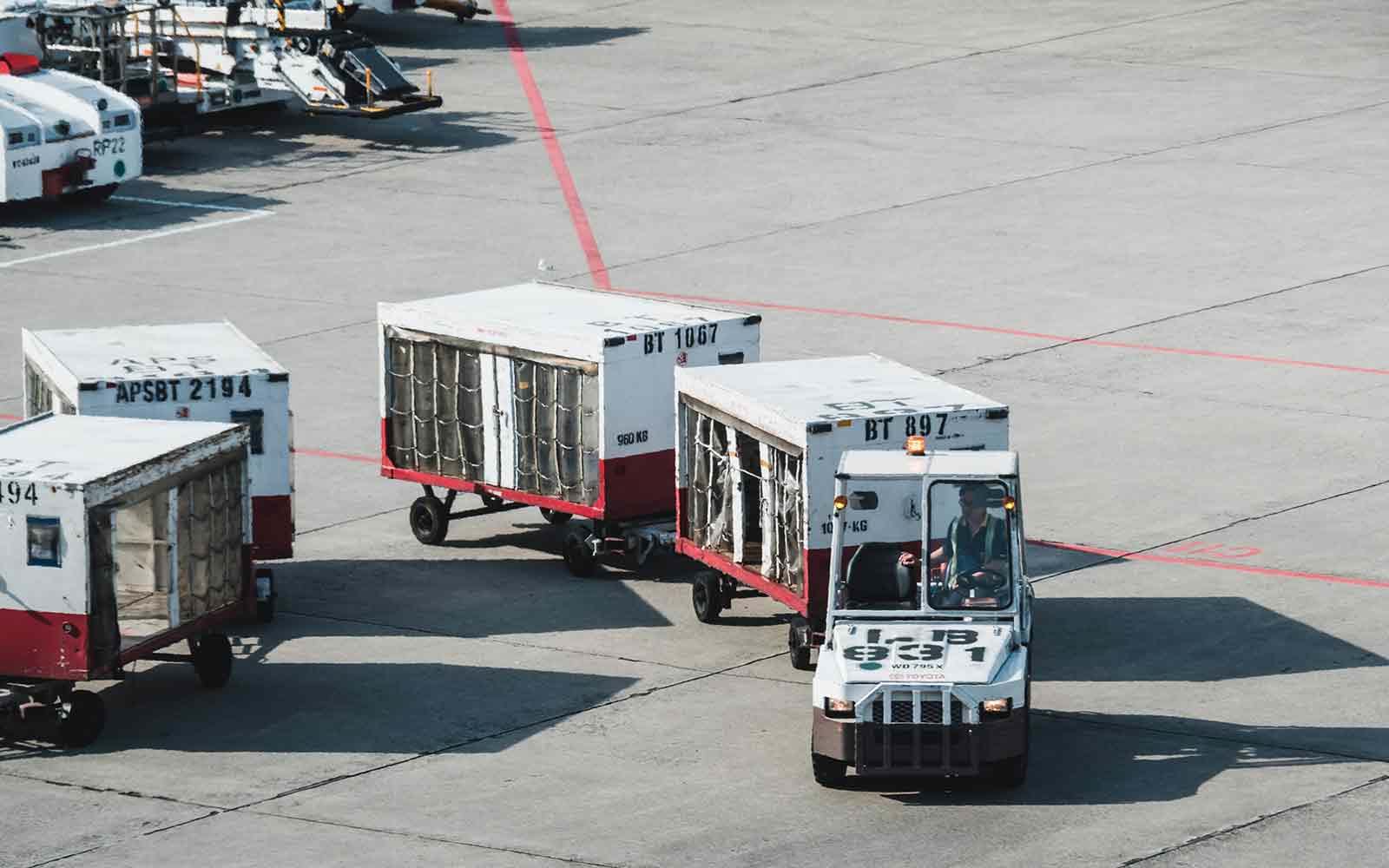 Airport luggage truck